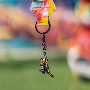 ⚡RARE⚡ JEAN-MICHEL BASQUIAT Crowned T-Rex Keychain *BRAND NEW SEALED*  🦖
